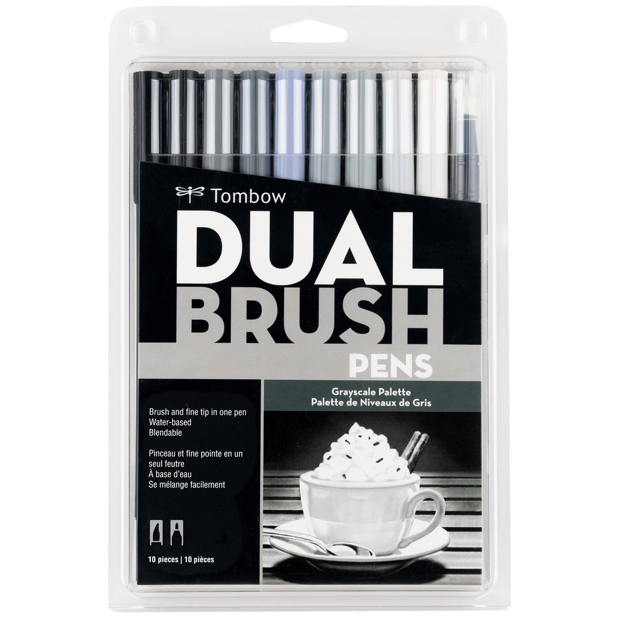 Tombow Grayscale Palette Dual Brush Pen Set